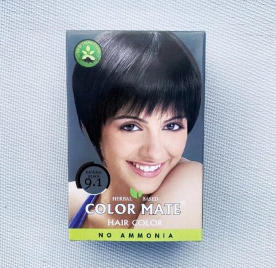 Травяная краска для волос "Color Mate", Чёрная 75 гр