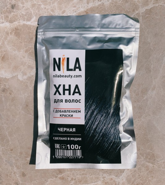 Хна для волос "Чёрная", Nila 100 гр.