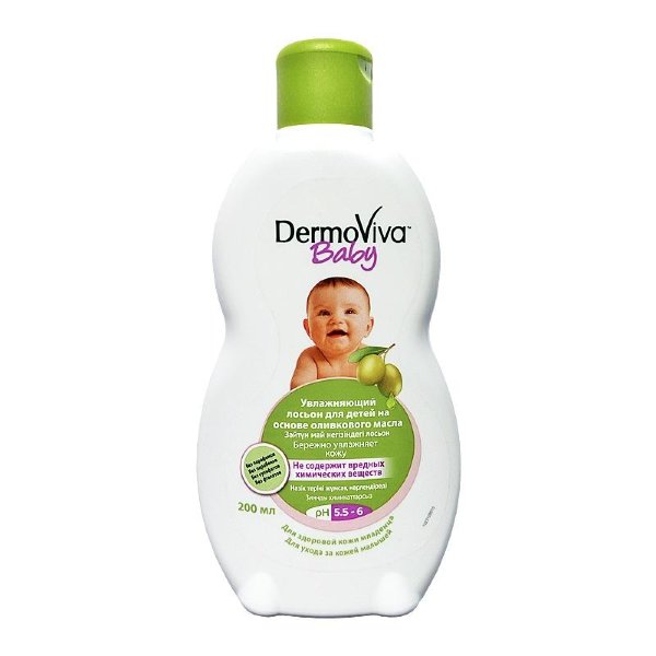 Увлажняющий лосьон для детей на основе оливкового масла, DermoViva