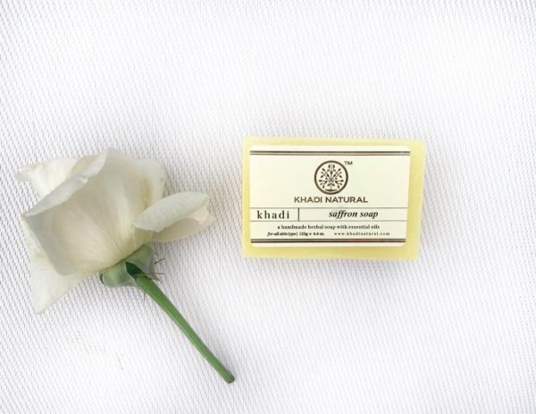 Натуральное мыло ручной работы с маслом Шафрана(Pure Saffron Soap), Khadi Natural 125 гр.