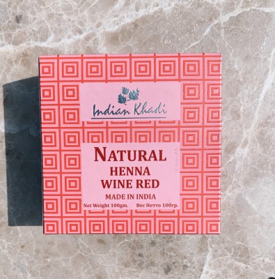 Хна для волос Винно-красная (Natural Henna Wine Red), Indian Khadi