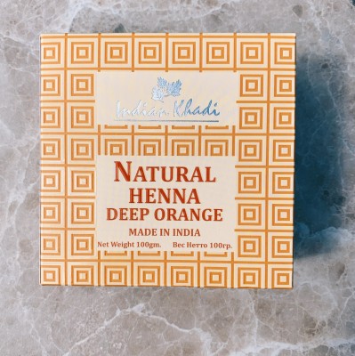 Натуральная хна для волос "Сочный апельсин" (Deep Orange), Indian Khadi