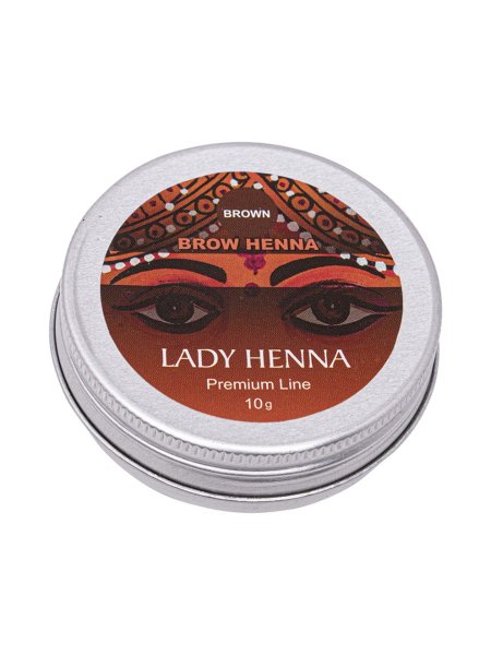 Краска для бровей на основе хны Коричневая Premium Line,Ledy Henna 10 гр